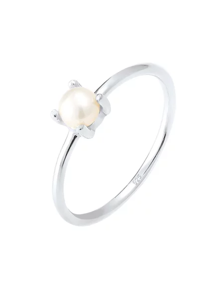 ELLI Prstan srebrna / biserno bela