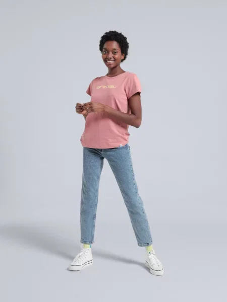 Marina organiczna koszulka z logo Pink