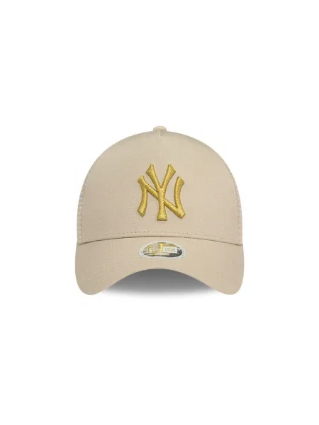 Baseball sapka New Era strasszokkal bézs