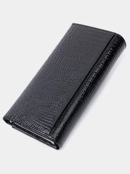 Кожаный кошелек St Leather Accessories черный