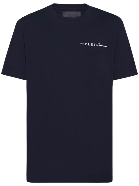 Tricou Philipp Plein cu imagine albastru