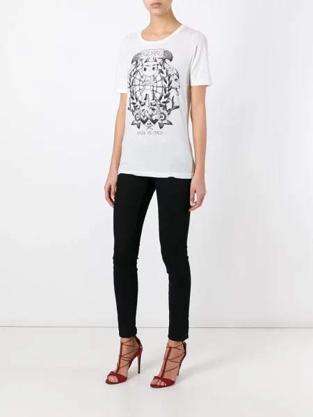 Lung tricou Dsquared2 alb