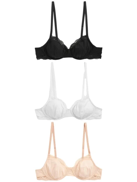 Next Sutien roz pudră / negru alb