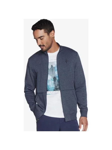 Granatowa kurtka Skechers The Hoodless Hoodie GOwalk M niebieska
