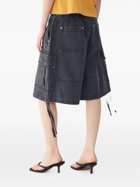 Pantaloni cargo Tomboy cu cordon gri