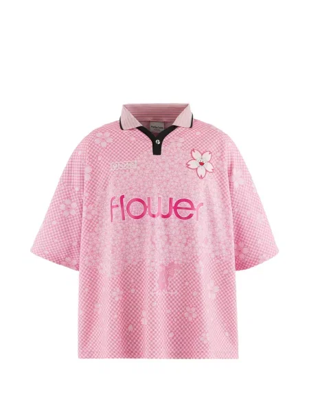 Tricou Takashi Murakami cu model floral cu imagine roz
