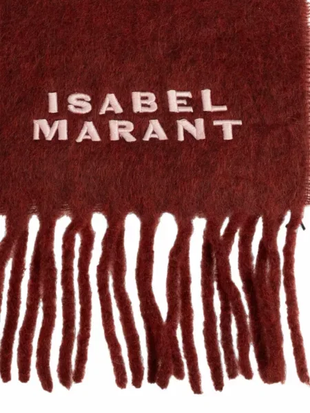 Fular Isabel Marant cu broderie roșu