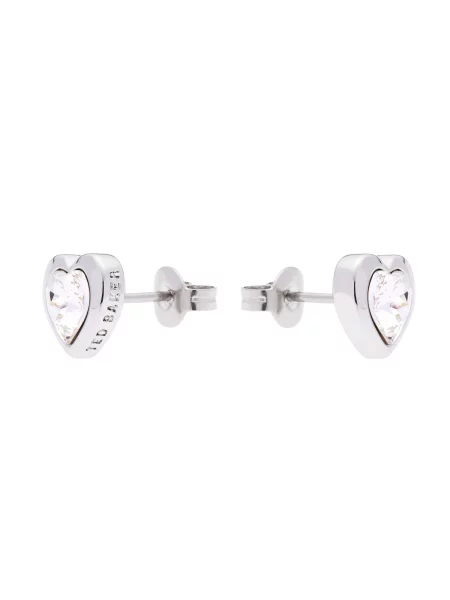 Ted Baker Cercei HAN: CRYSTAL HEART EARRING' argintiu