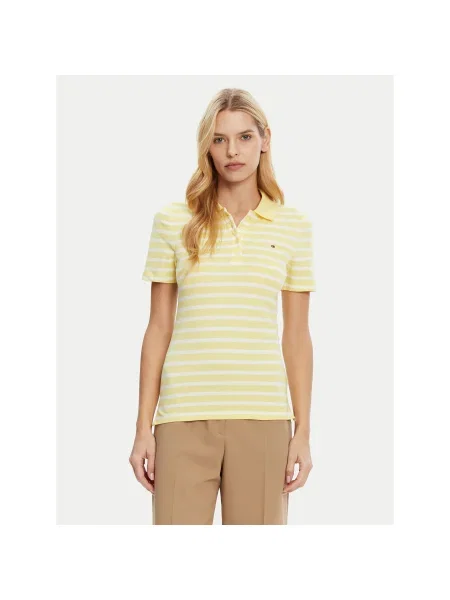 Tommy Hilfiger Pólóing Slim Fit sárga