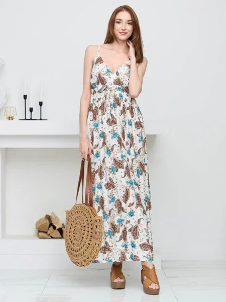 Rochie maxi Resti de costum alb