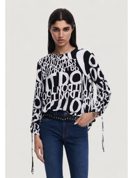 Desigual Halenka BLUS_DIONE Long Fit černá