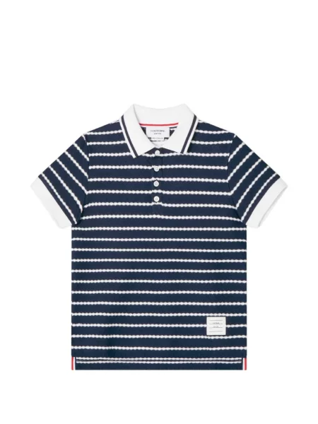 Koszulka polo dziecięca Thom Browne niebieska