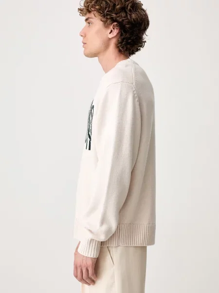 Filling Pieces pulover z volno Knit Sweater Knot bež
