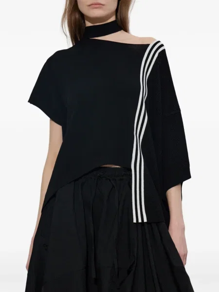 Tricou Y-3 cu dungi negru