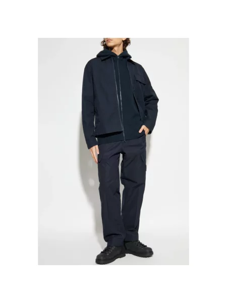 Sweter Stone Island z kapturem z kamieniami niebieski