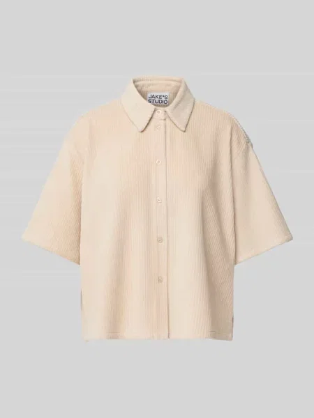Bluzka koszulowa z listwą guzikową Jake*s Studio Woman beżowa