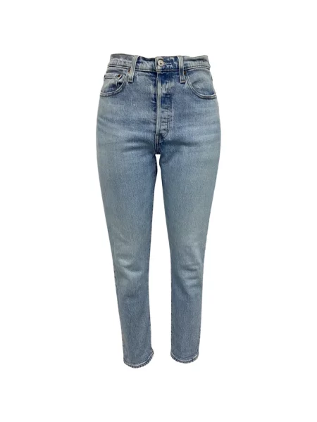 Decupat blugi Levi's® cu talie înaltă albastru