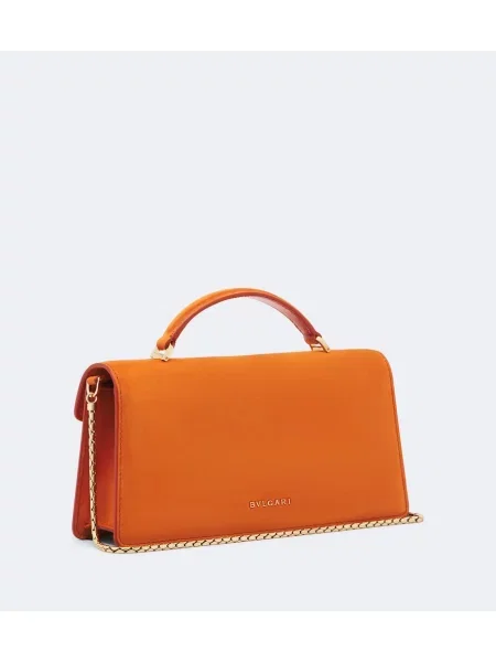 Top Bvlgari din piele portocaliu