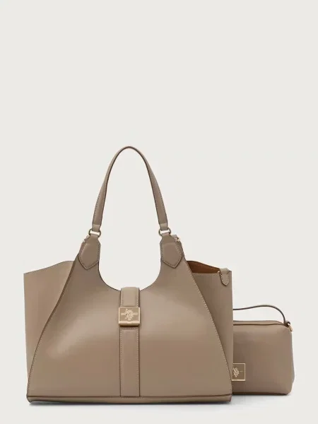 U.S. Polo Assn. kabelka typu shopper dámska z imitácie kože MARGARET béžová