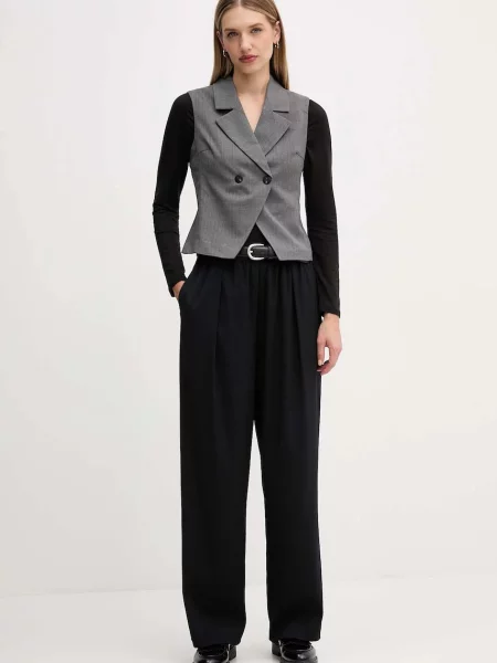 Безрукавка United Colors of Benetton двобортна сірий