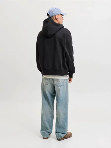 JACK & JONES Mikina JORFREDERIKSBERG antracitová čierna