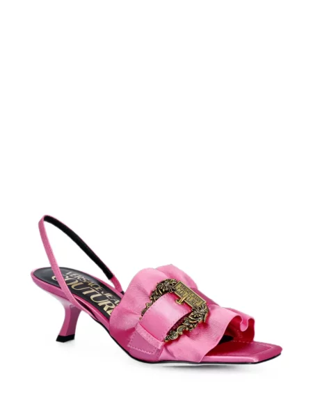 Сандали Versace Jeans Couture с волани с катарама розово