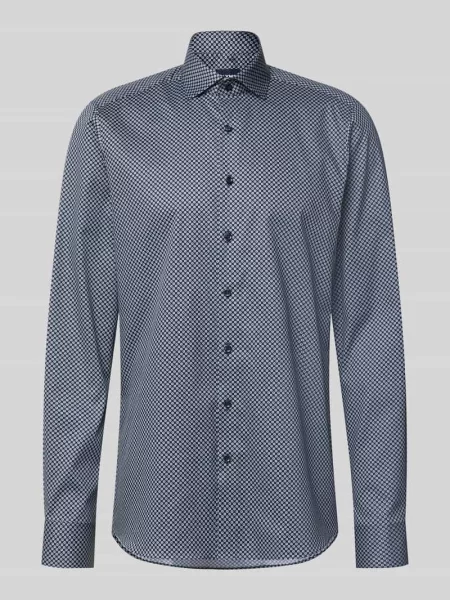 Body Koszula biznesowa o kroju slim fit z mieszanki bawełny Olymp Level 5 granatowa