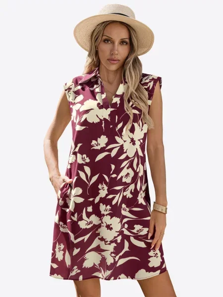 Imily Bela Rochie deschis / roșu burgundy bej