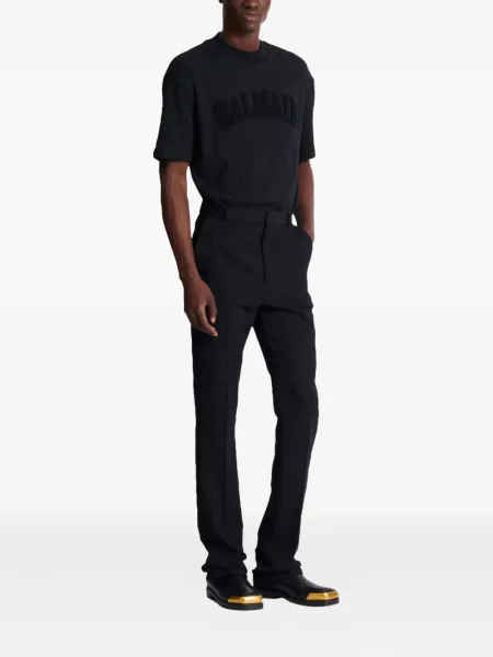 Pantaloni Balmain de lână negru