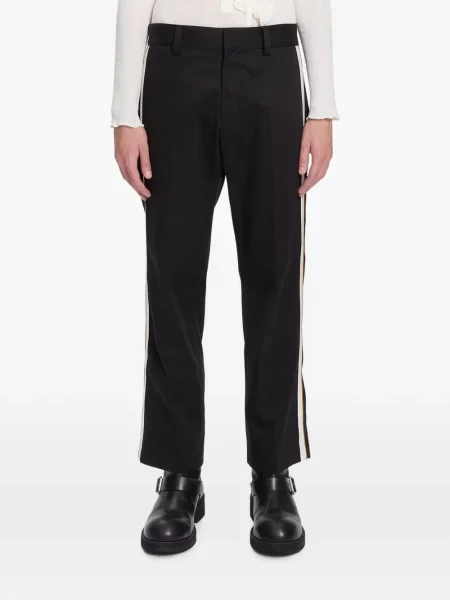 Pantaloni Ann Demeulemeester cu dungi negru