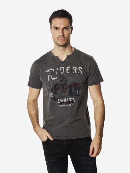 KOROSHI Tricou deschis / închis / roșu gri