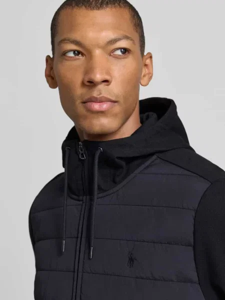 Kardigan rozpinany o kroju regular fit z mieszanki bawełny Polo Ralph Lauren czarny