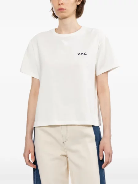 Tricou A.p.c. cu imagine alb