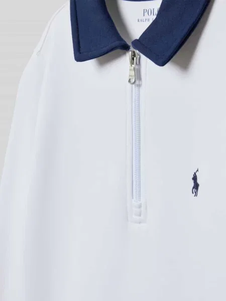 Bluza dresowa o regularnym kroju z mieszanki bawełny Polo Ralph Lauren Teens biała