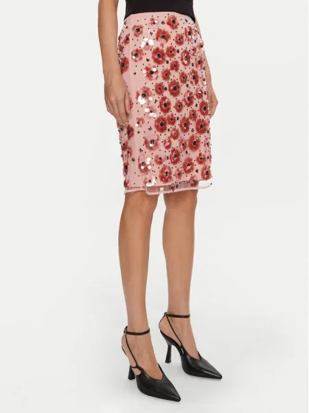 ROTATE Fustă tip creion Dula roz