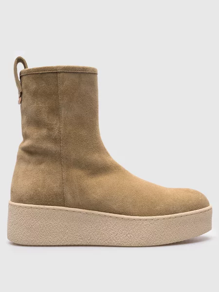 Замшеві черевики на хутрі Agnona коричневі