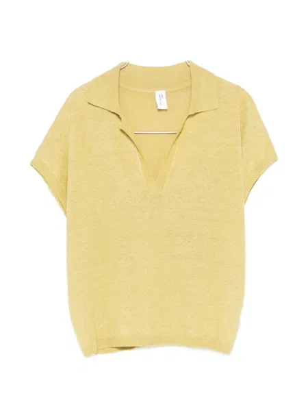 Tricou Bomboogie cu decolteu în V galben