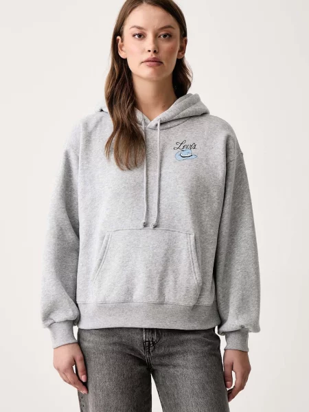 Levi's bluza z kapturem z bawełną GR EVERYDAY HOODIE szara