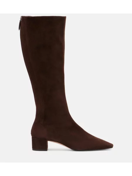 Semišové čižmy Aquazzura hnedá