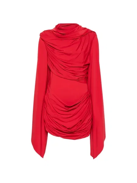 Rochie mini De La Vali drapată roșu