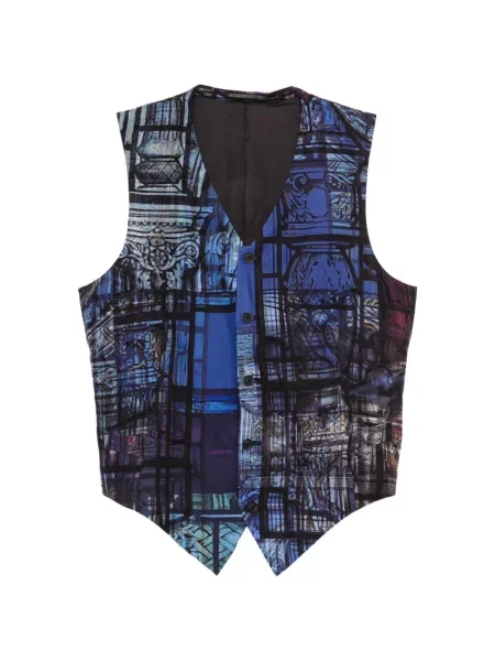 Vestă Yohji Yamamoto cu imagine negru