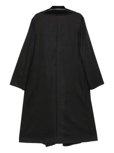 Palton Alberta Ferretti din satin negru