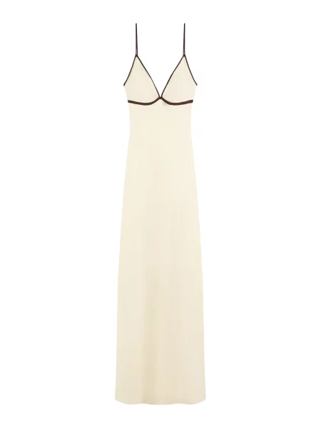 Bershka Rochie maro / pastel galben