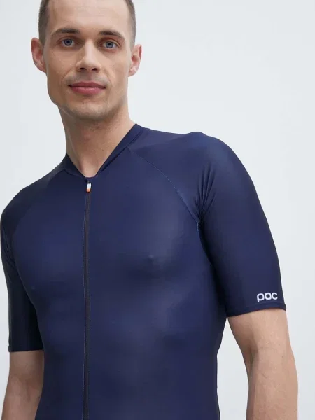 Kolesarska kratka majica POC Pristine Jersey mornarsko modra