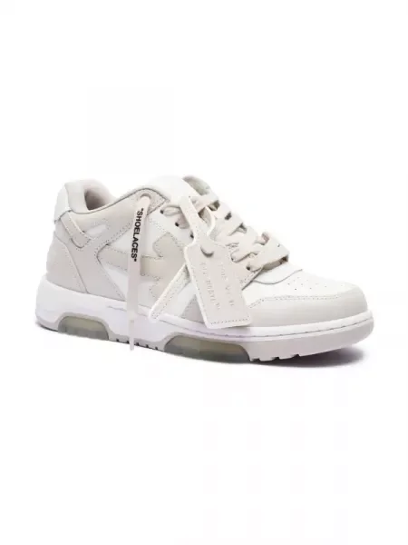 OFF-WHITE De piele sneakers OUT OF OFFICE alb