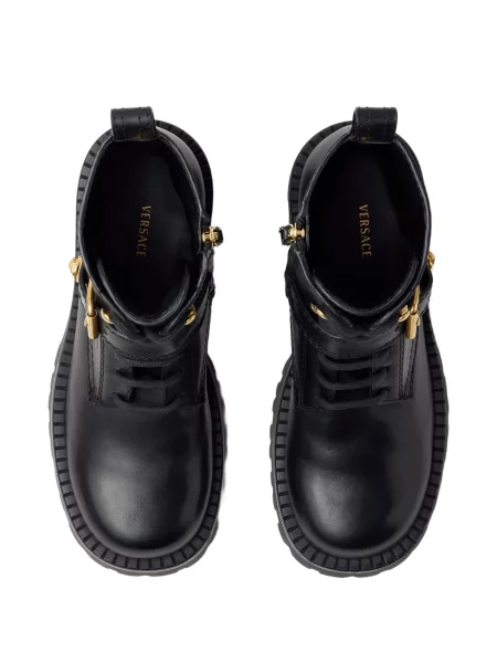 Botine Versace din piele negru