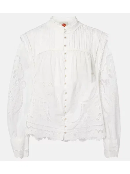 Bluză Farm Rio cu broderie alb