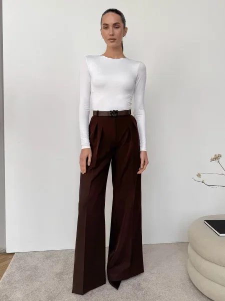 Штани палаццо Jadone Fashion Bryuky_Dzhyl_chok темно-коричневий коричневі