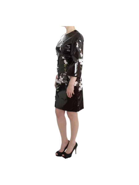 Sukienka Dolce And Gabbana skórzana czarna