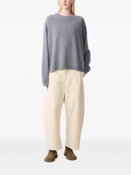Pantaloni Studio Nicholson de catifea cord alb